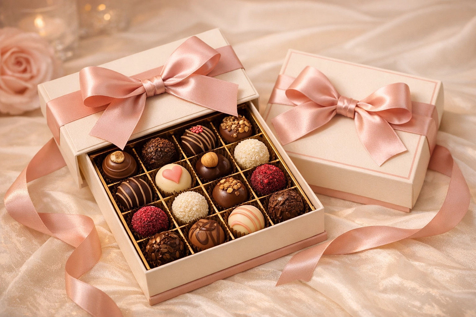 El yapımı çikolatalar hediye kutusu